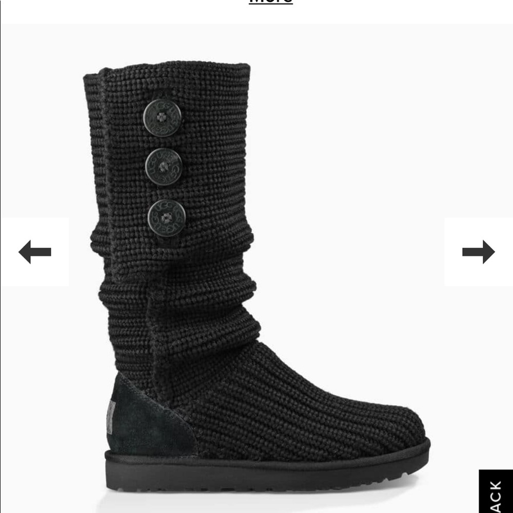 Black Classic Cardy Ugg Boots